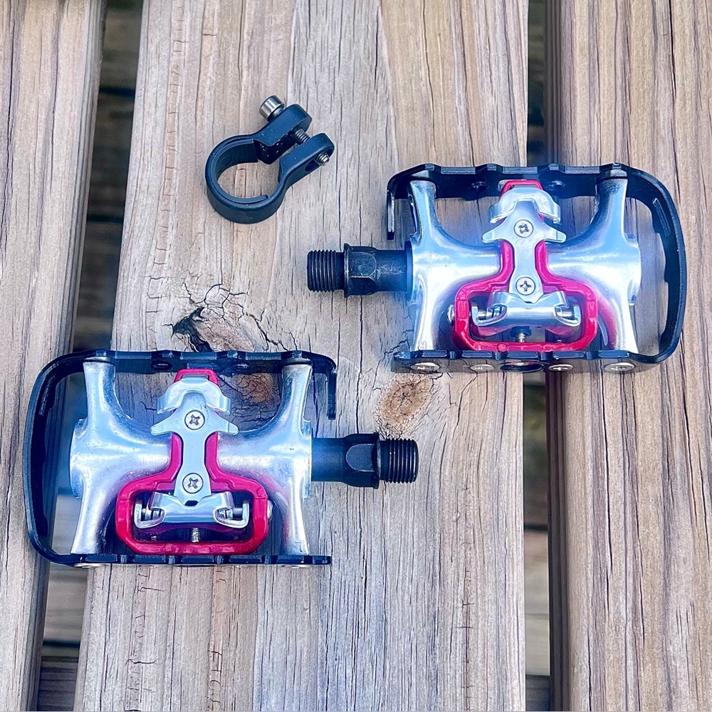 Shimano Compatible Clipless Dual Sided Bicycle Pedals! EUC!